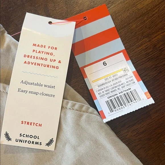 NWT Cat & Jack Kids Khaki Uniform Shorts - Picture 4 of 5